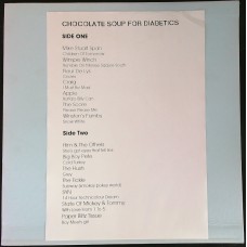 Various CHOCOLATE SOUP FOR DIABETICS Vol.2 (No Label / Test Pressing) Psychedelic Rock, Garage Rock